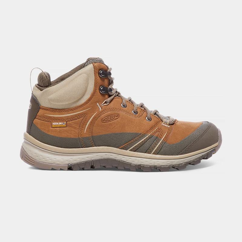 Keen Terradora Deri Waterproof Mid - Kadın Trekking Bot - Kahverengi/Haki - Turkey (815736PDA)